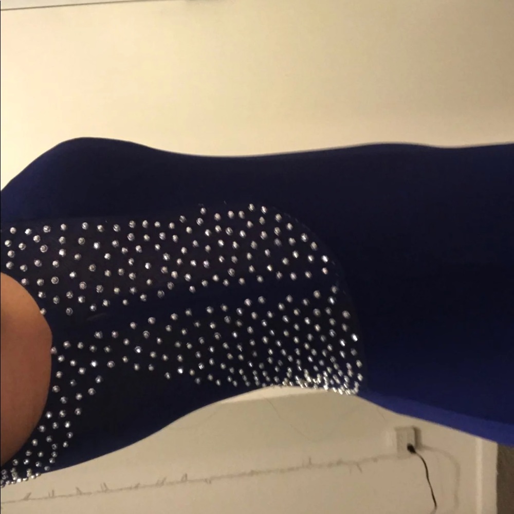 Navy blue crystal dress size 8- USED ONLY ONCE - Picture 3 of 3